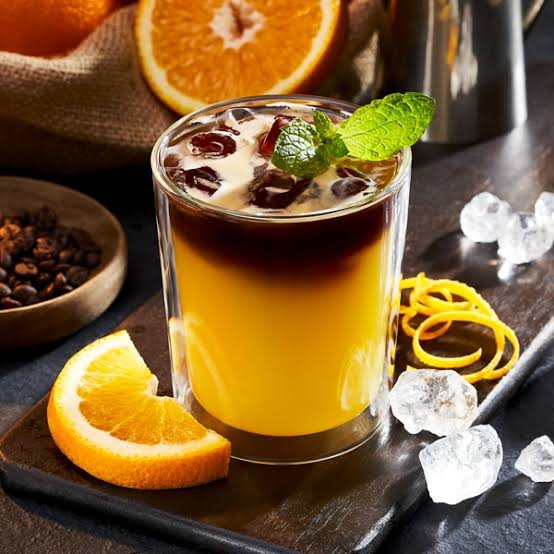 ICE ORANGE LATTE